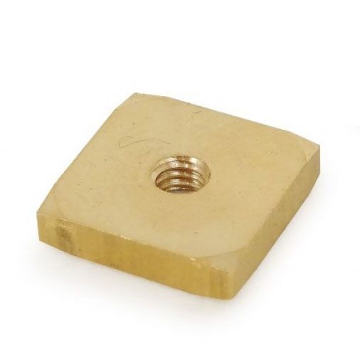 Messing vierkantmoer M4, 3 x 14 x 14 mm