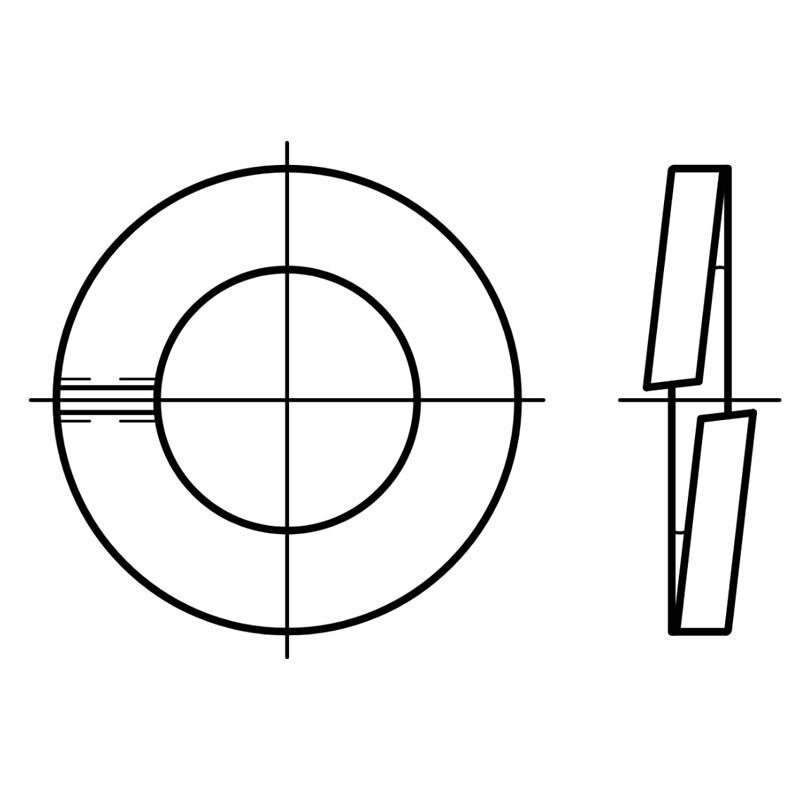 RVS A4-50 veerringen vlak DIN 127 B