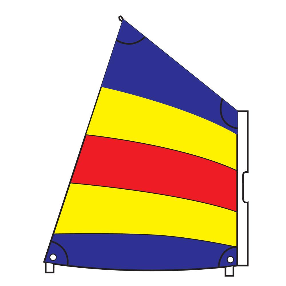 Veelkleurig zeil voor les-Optimist