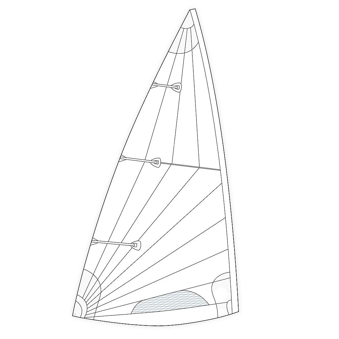 Laser MK 2 radiaal gesneden zeil voor Laser standaard