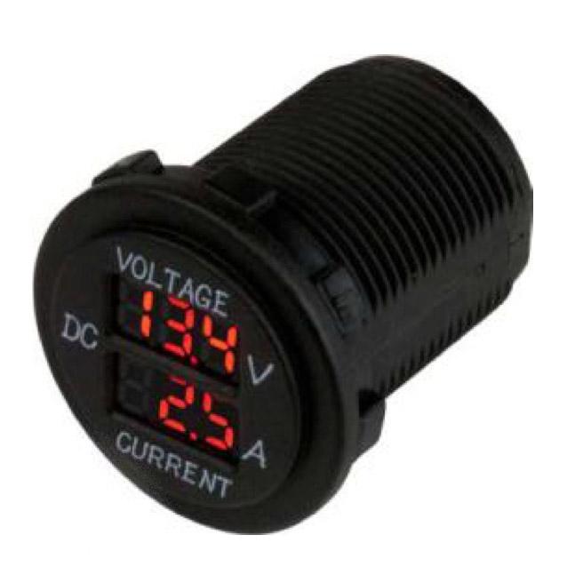 Inbouw Gecombineerde digitale volt- en ampèremeter 5-30 V=, 0-10 A